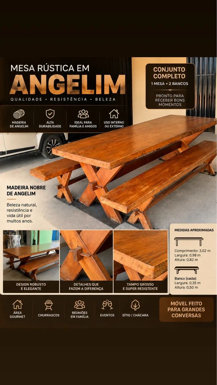 Melhor mesa! Enorme e de qualidade 
