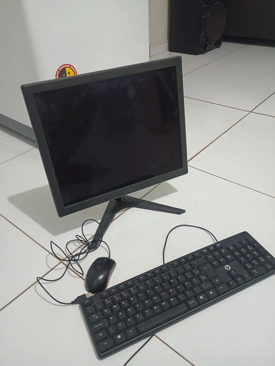 Monitor com mouse e teclado - Foto 2