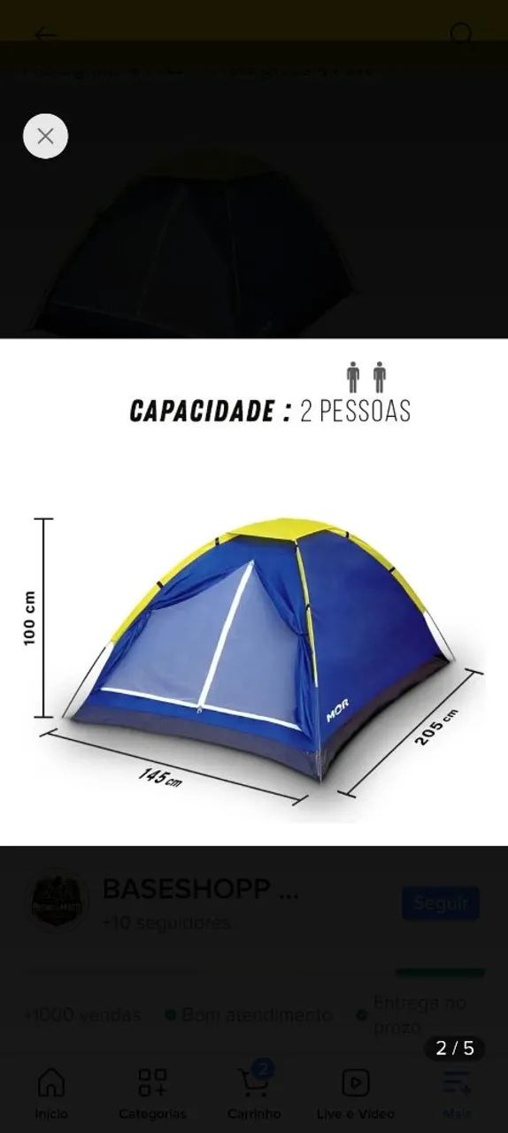Barraca de acampamento. - Foto 2