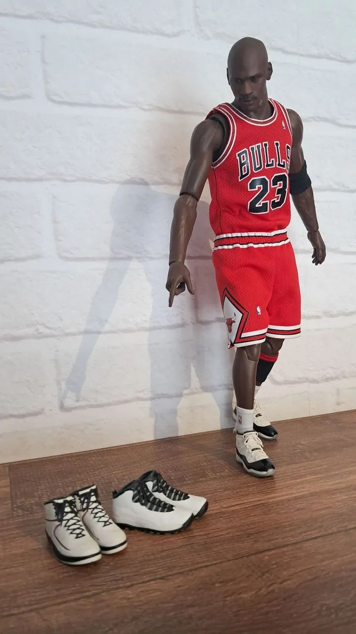 Michael Jordan 1/6 Enterbay Series 1 Home Red Completo - Foto 3