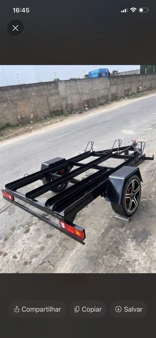 Reboque pra 3 motos com rodas 17