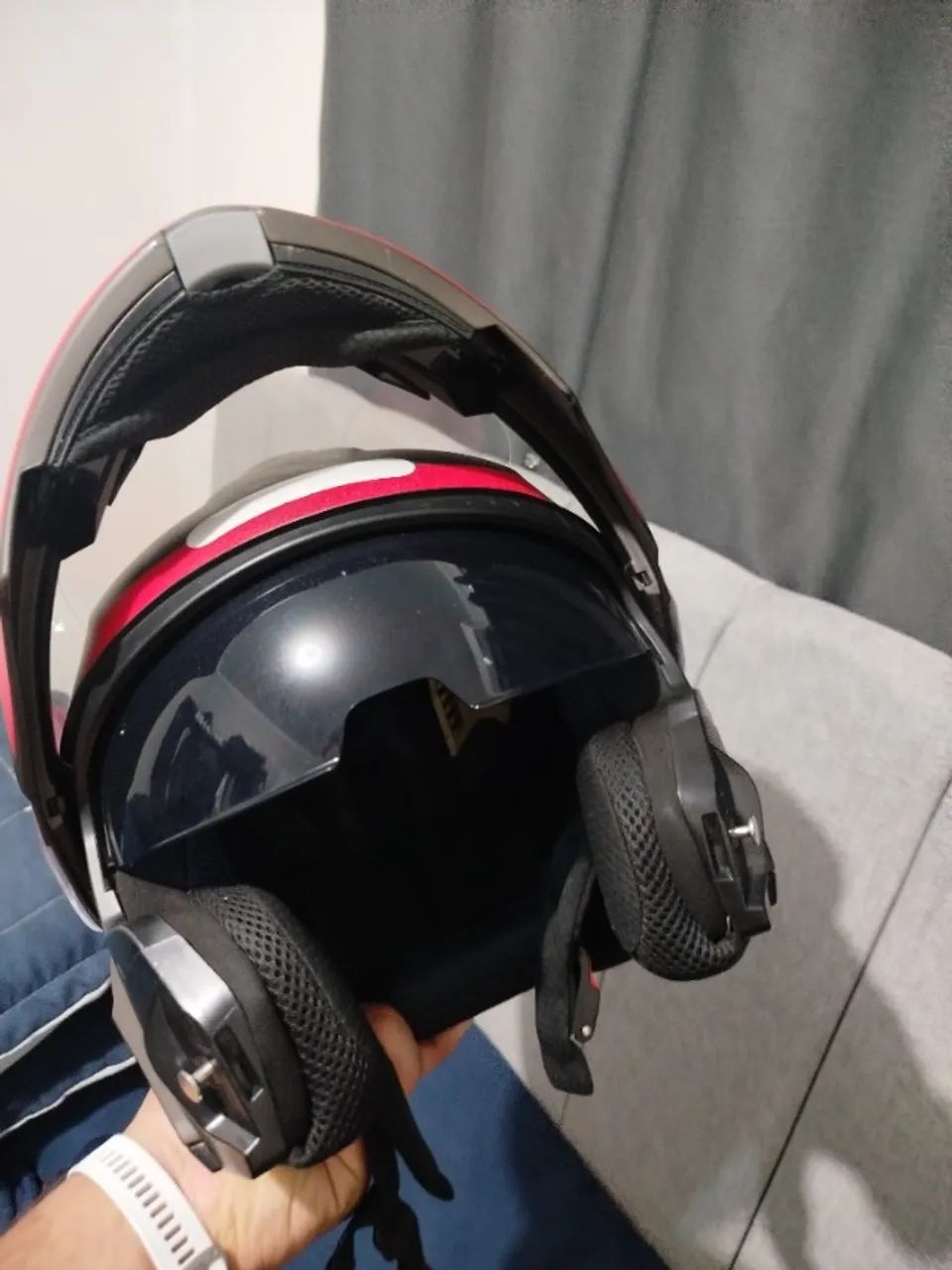 Capacete Norisk Defender vermelho e preto n62 