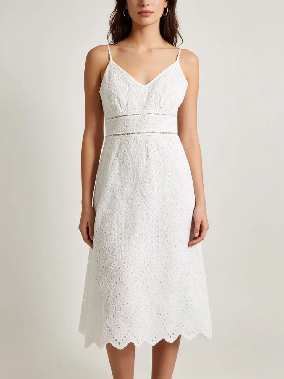 Vestido branco Midi Laíse verão  - Foto 3