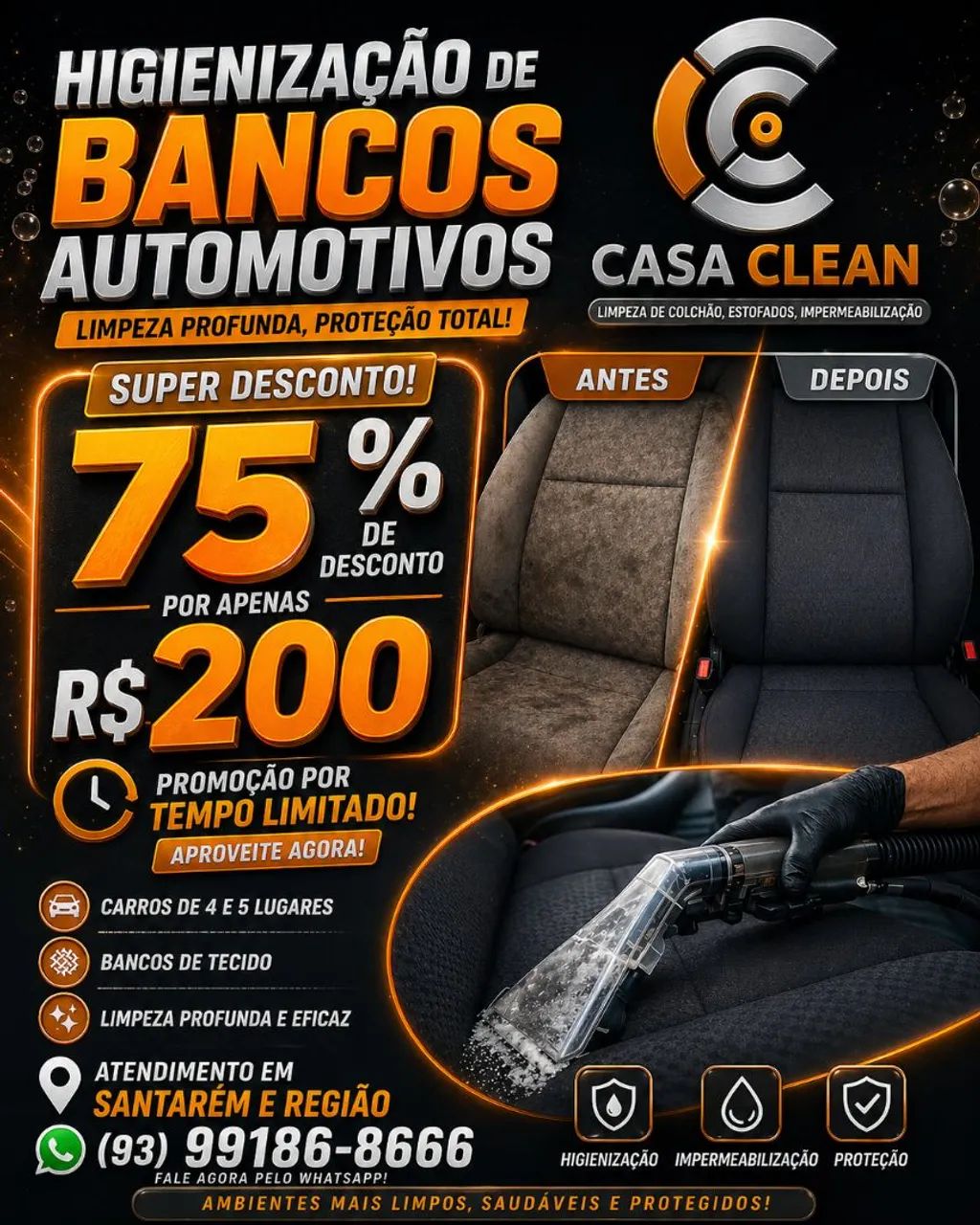 Banco de carro promoção 