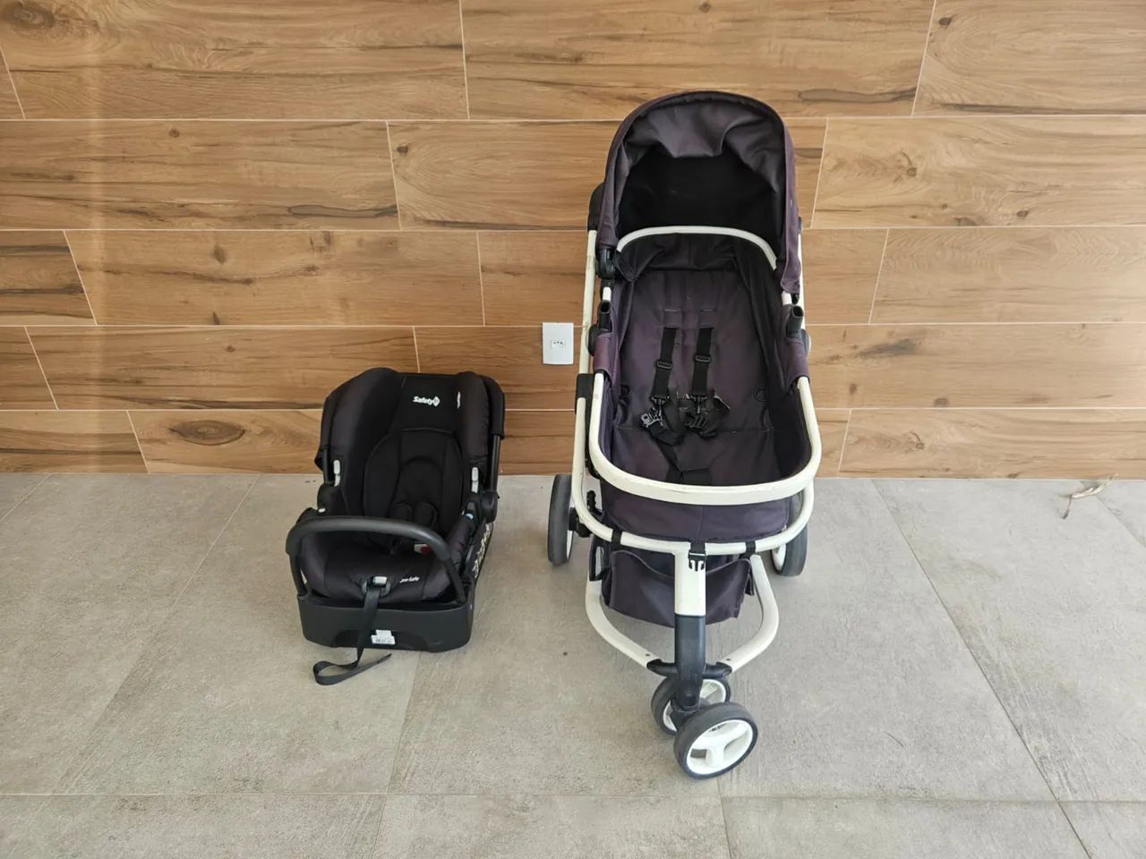 Barato Conjunto completo carrinho e bebê conforto