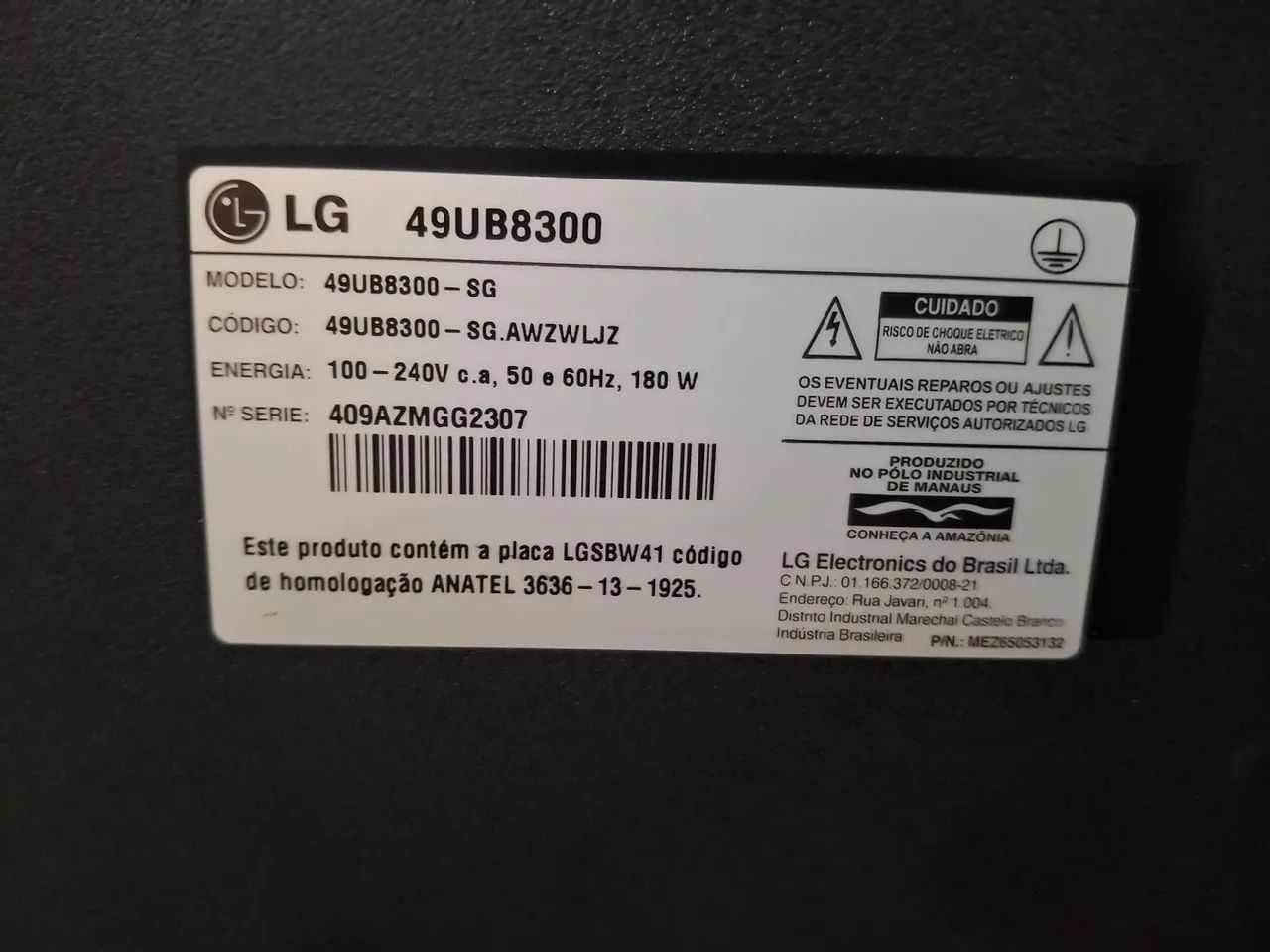 Vendo Tv Lg 49 polegadas quebrada  - Foto 2