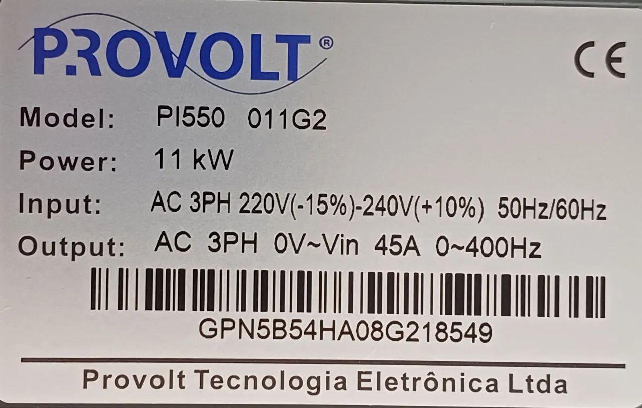 Inversor de Frequência 220v Trifásico 11kw 45A 15cv Novo com 1 Ano de Garantia (47) - Foto 6
