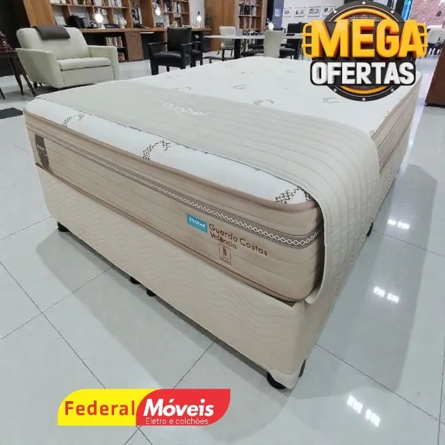 Cama Box Casal 1,38m Base + Colchão c/ Molas - Mega Promoção!