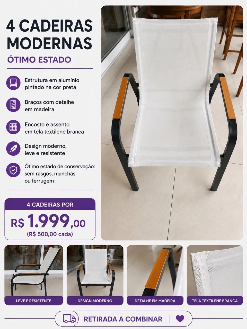 Cadeiras área externa  - Foto 5