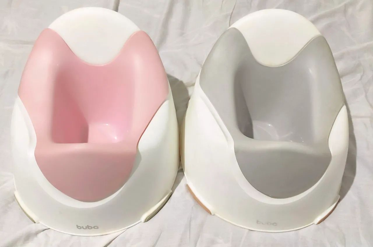 Troninho Infantil Buba - Rosa e Cinza (Venda Unitária 35,00 ou Par 60,00) Usado 