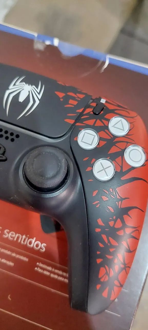 Controle PS5 DualSense Spider-Man 2 Edição Limitada + Hall Effect (Sem Drift) - Foto 5