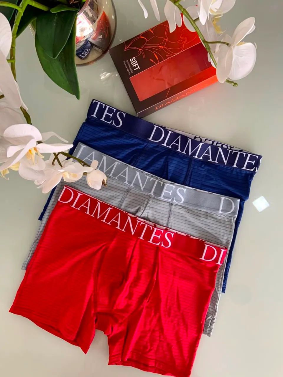 Kit com 03 cuecas Diamantes 