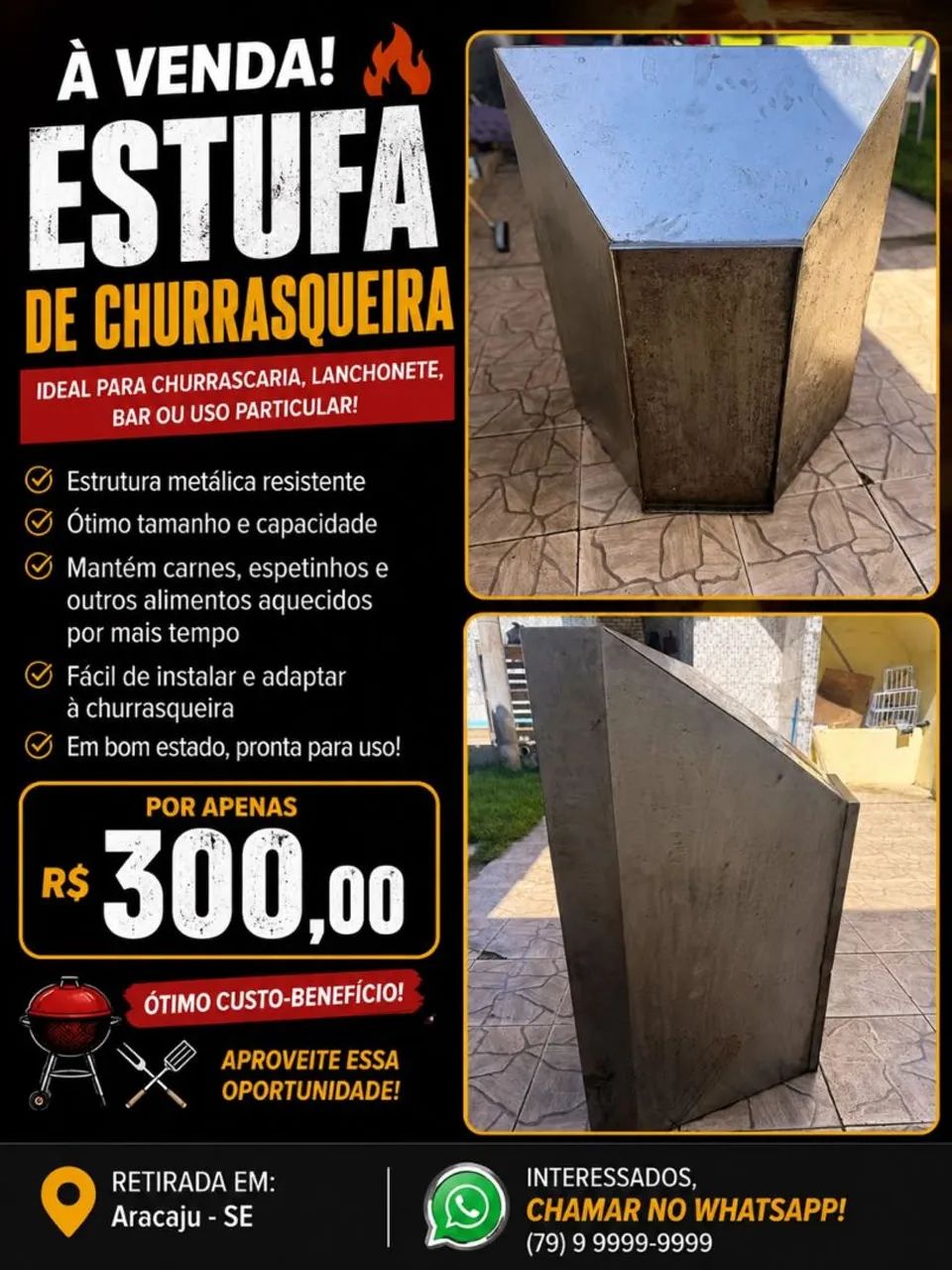 Estufa de churrasqueira 