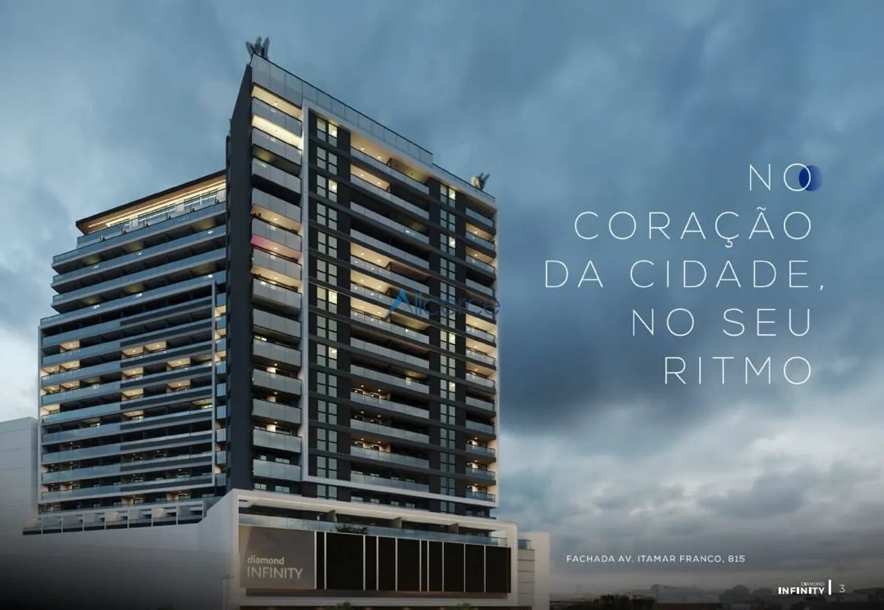 Diamond Infinity: Studio à venda com área externa e de lazer completa no Centro.