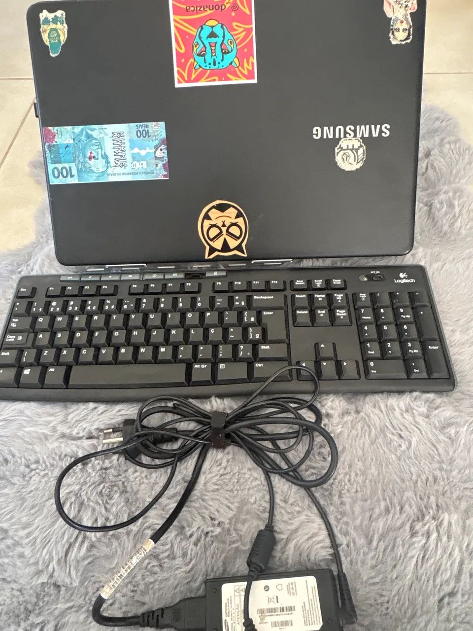 Notebook Samsung + suporte + mouse + teclado - Foto 5