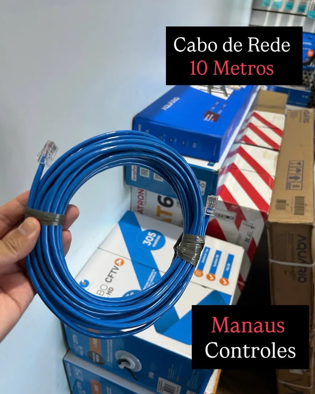 Cabo de Rede Internet 10 Metros RJ45 - Ponto do Uso 