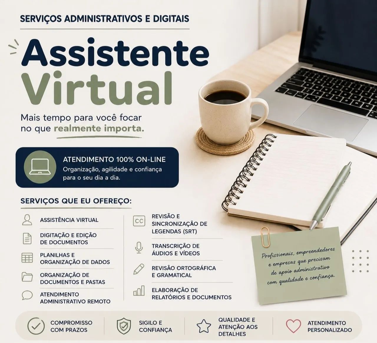 Assistente Virtual | Digitação | Planilhas | Revisão de Documentos