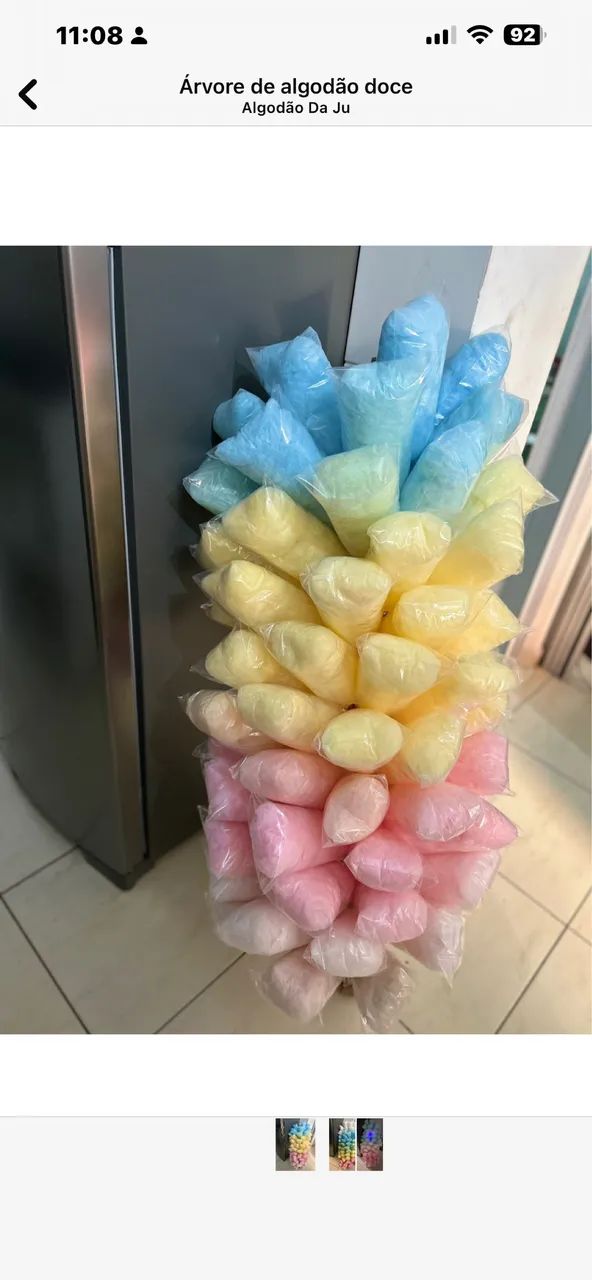 Árvore de Algodão doce 120 reais