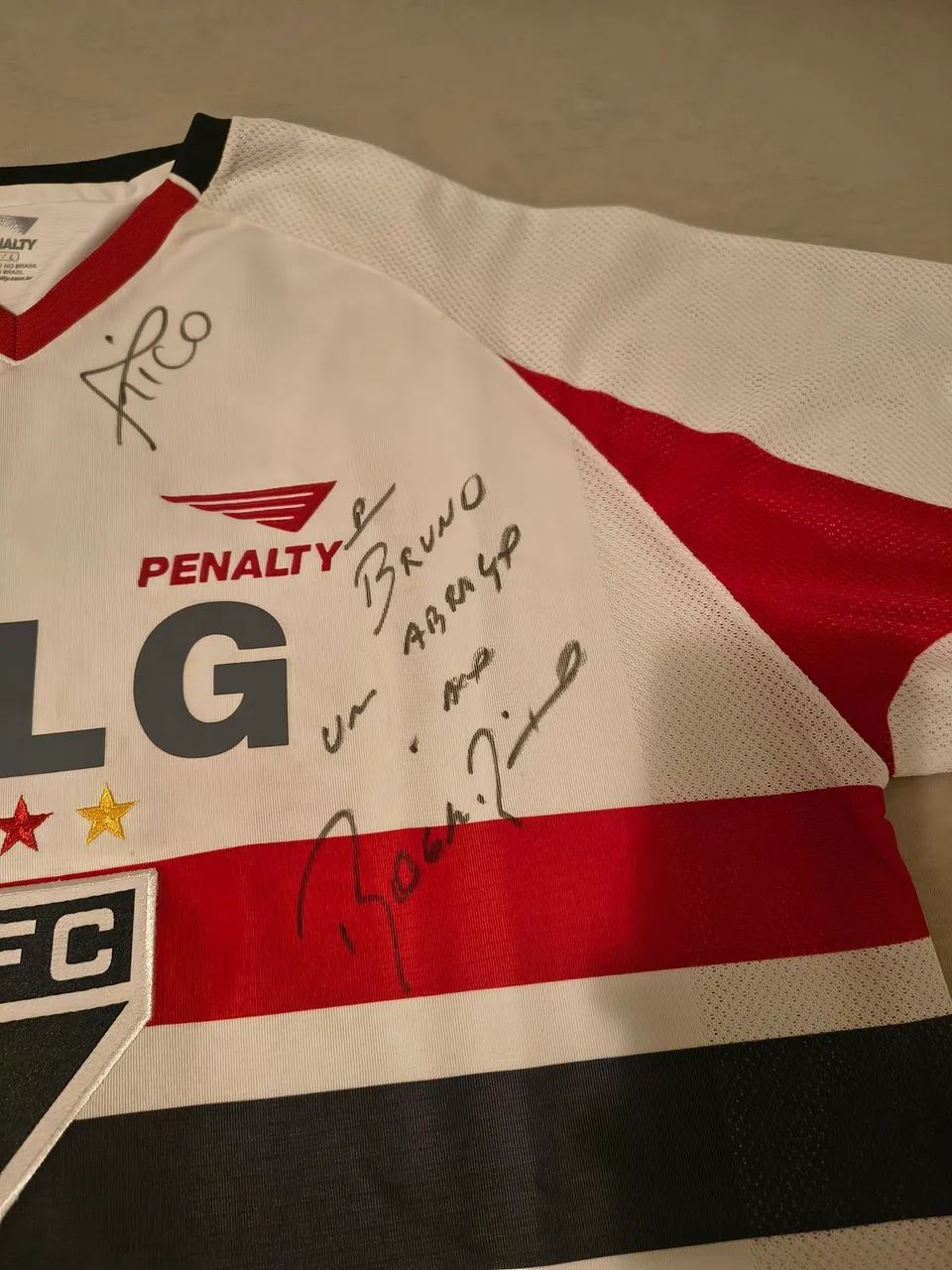 Camisa do São Paulo 2002 autografada  - Foto 3