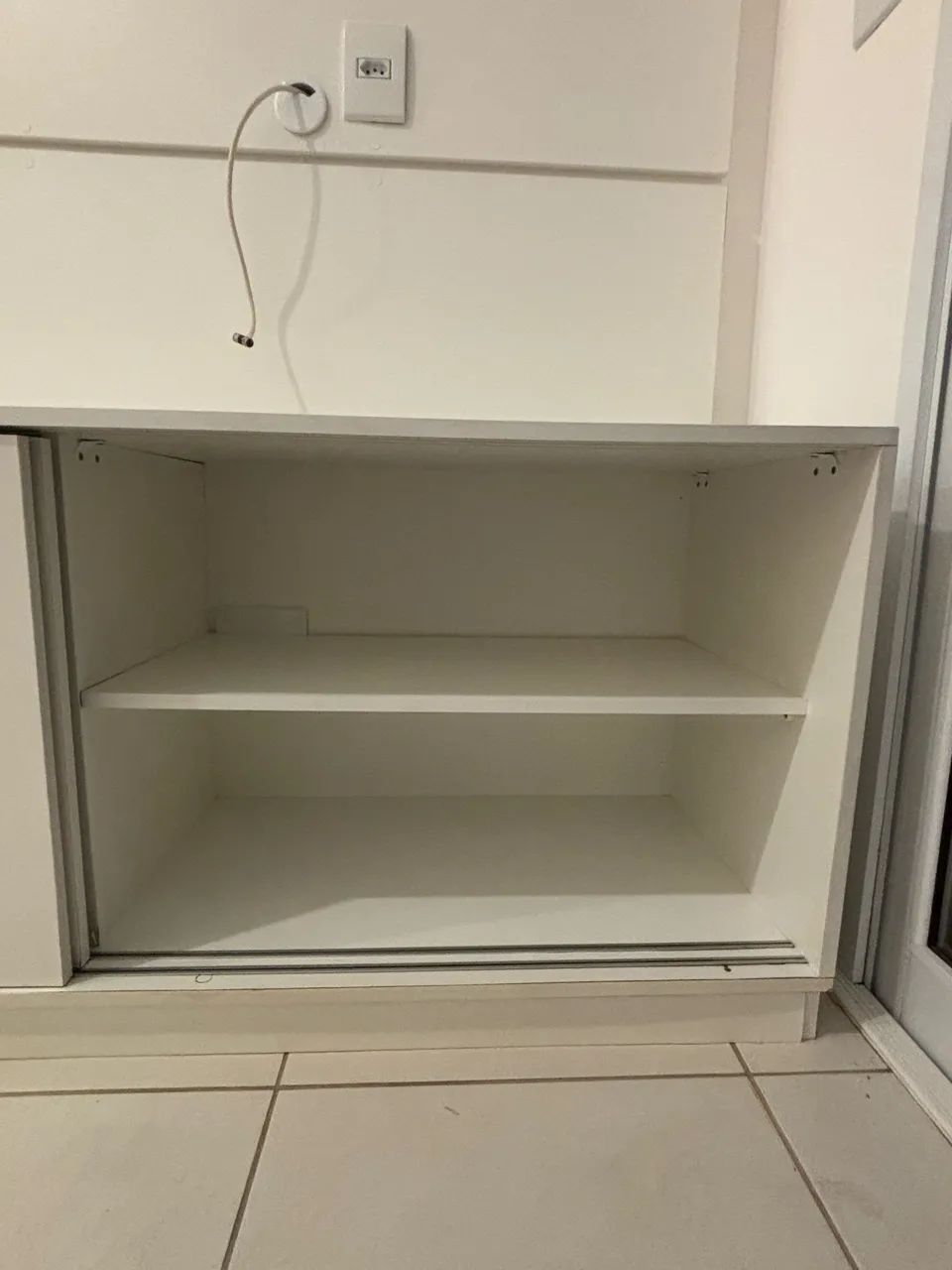 Painel para TV + rack branco  - Foto 2