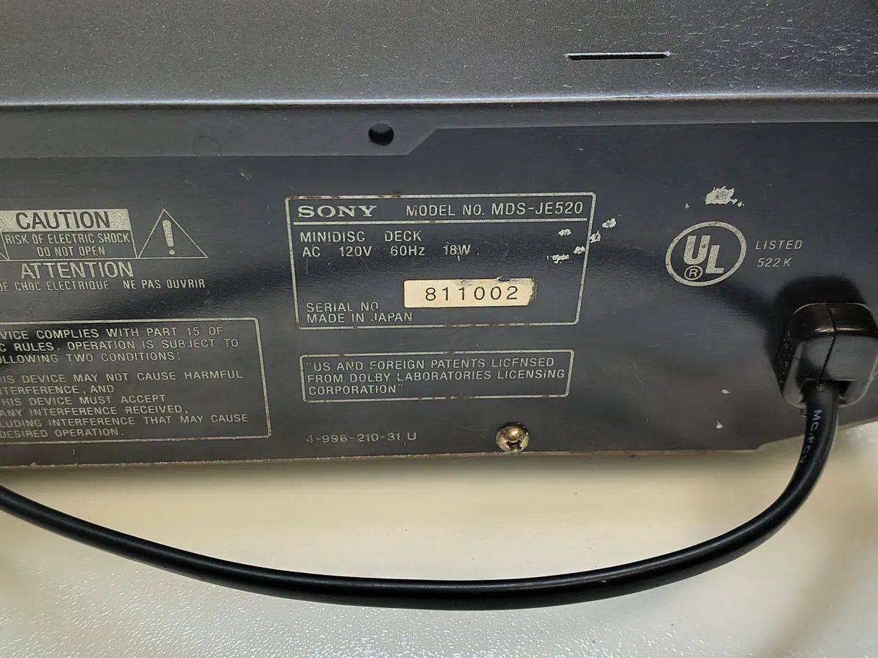 Mini disc sony MDS je520  - Foto 4