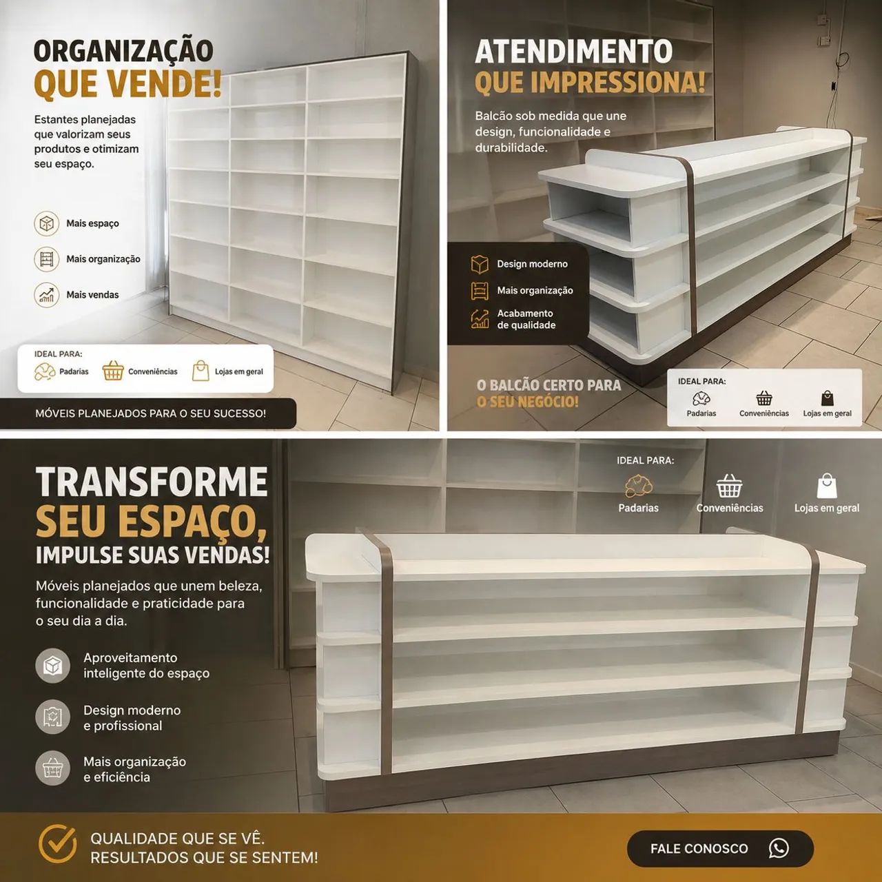 Gôndolas e prateleiras para Lojas, Conveniência e Padarias  - Foto 2
