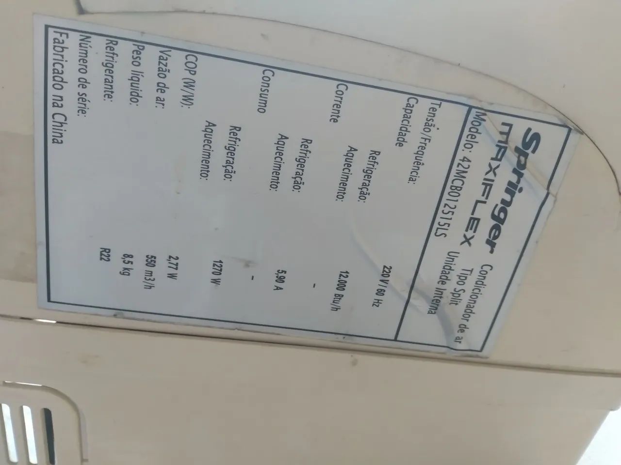 Evaporadora springer 12000btus  - Foto 2