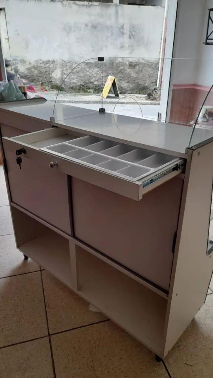 Balcão comercial seco com caixa, 1.20m - Foto 2