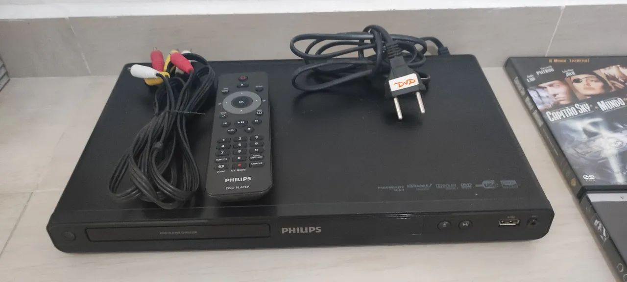 Aparelho de DVD plilips mais 20 filmes em DVD  - Foto 5