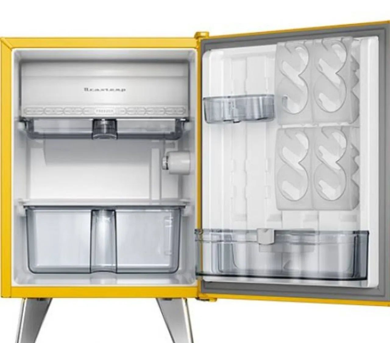 Frigobar retro Brastemp amarelo 