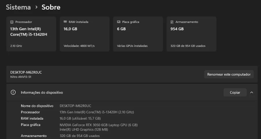 VENDO NOTEBOOK NITRO V15 - Foto 4