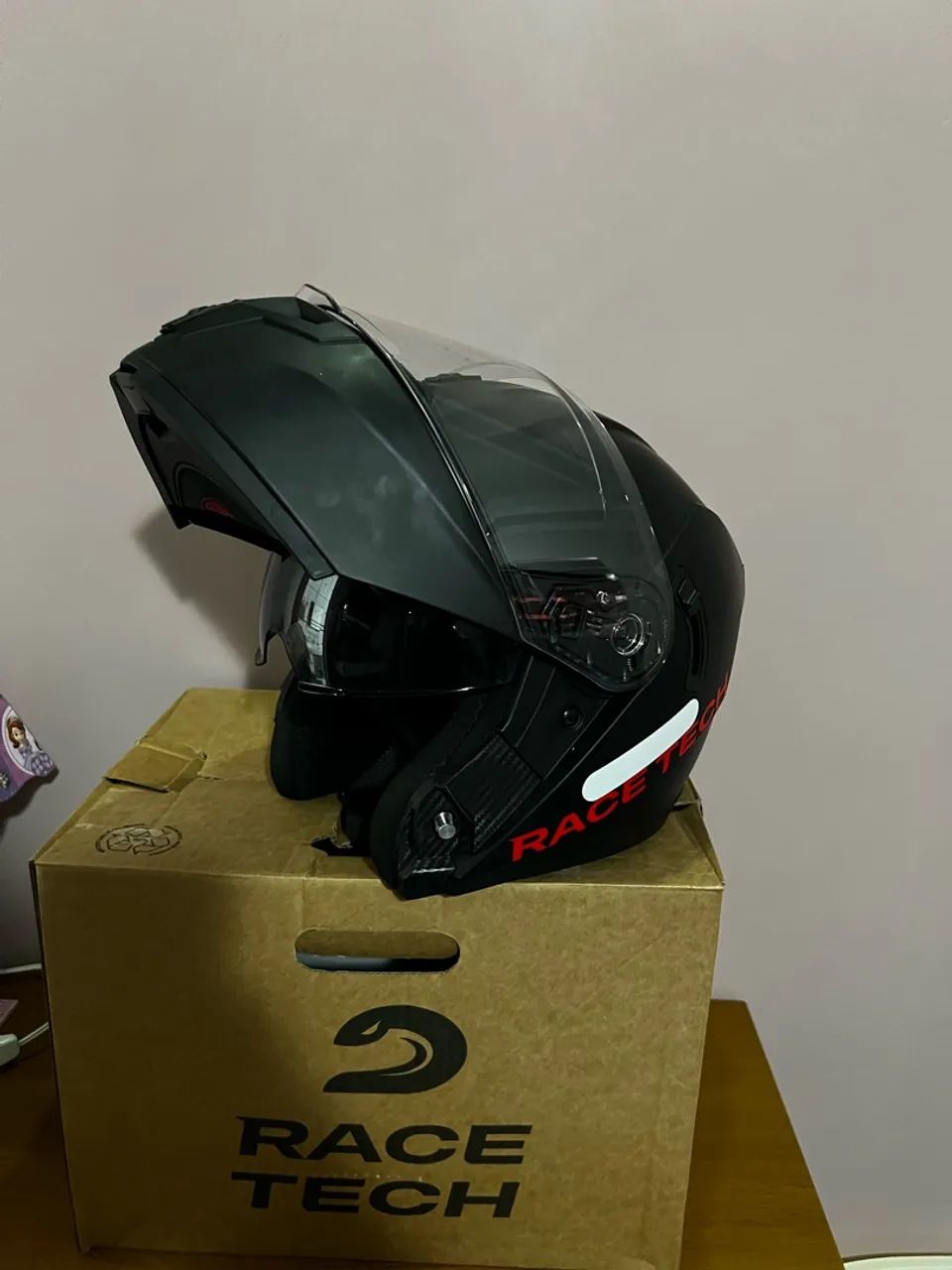 CAPACETE RACE TECH ARTICULADO  - Foto 4