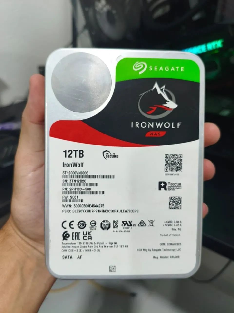 HD 12TB Ironwolf  NAS