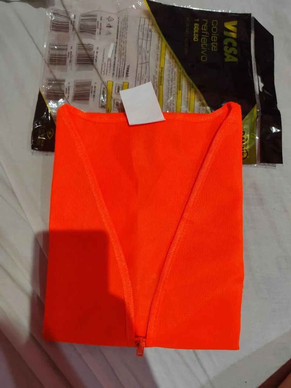Colete Reflexivo Laranja Com Zíper E 1 Bolso Tamanho G Vic72140 G Lj Vicsa - Foto 4