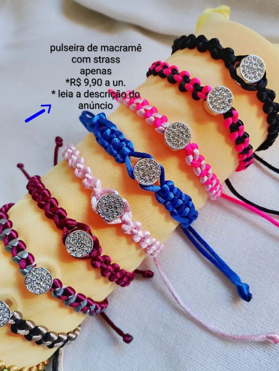 Acessórios femininos pulseiras de macramê  