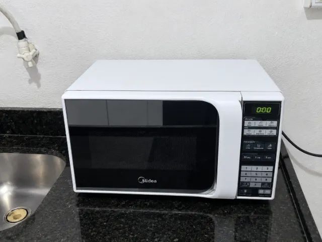 Micro-ondas Midea completo funcionando perfeitamente