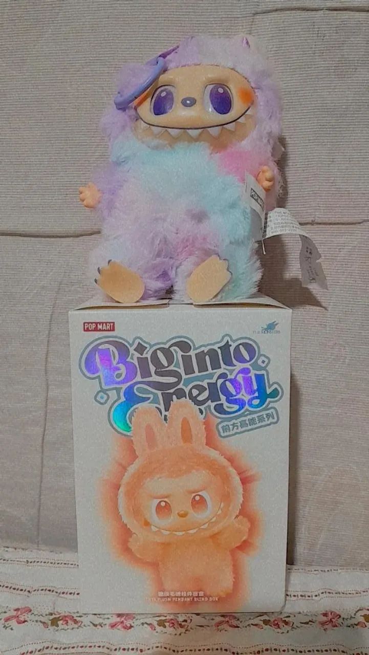Labubu chaveiro de pelúcia grande lilás  - Foto 3