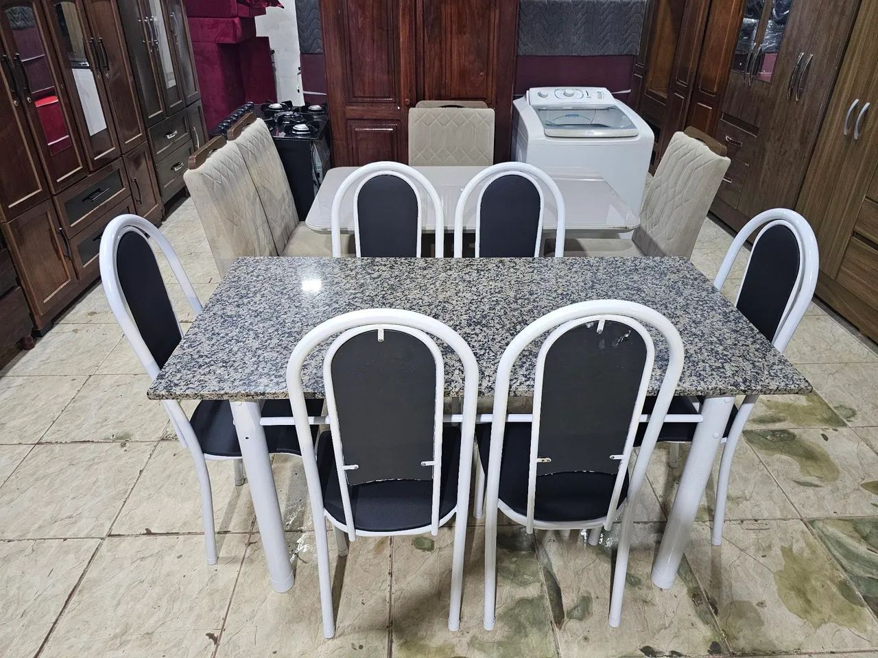 Mesa de mármore usada foi pintada  - Foto 5