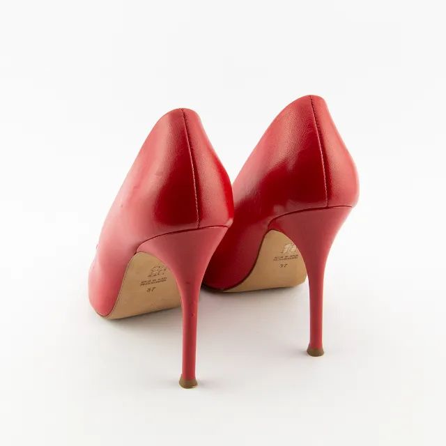 Scarpin Carolina Herrera Initials Insignia 100 Couro - Foto 5