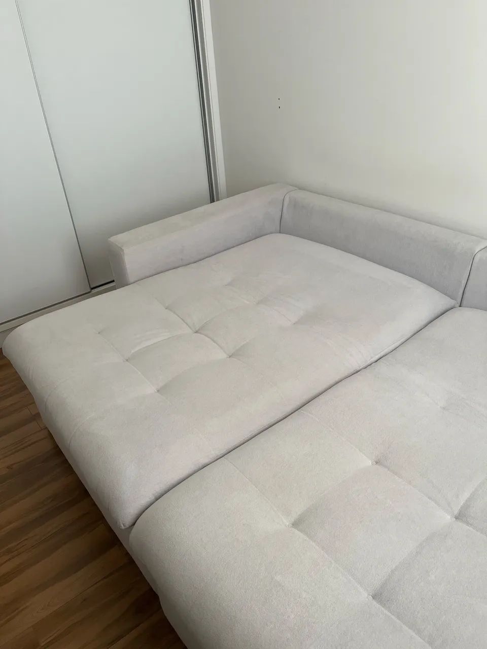 Sofá Cama Cinza claro (2,30 m)  - Foto 4