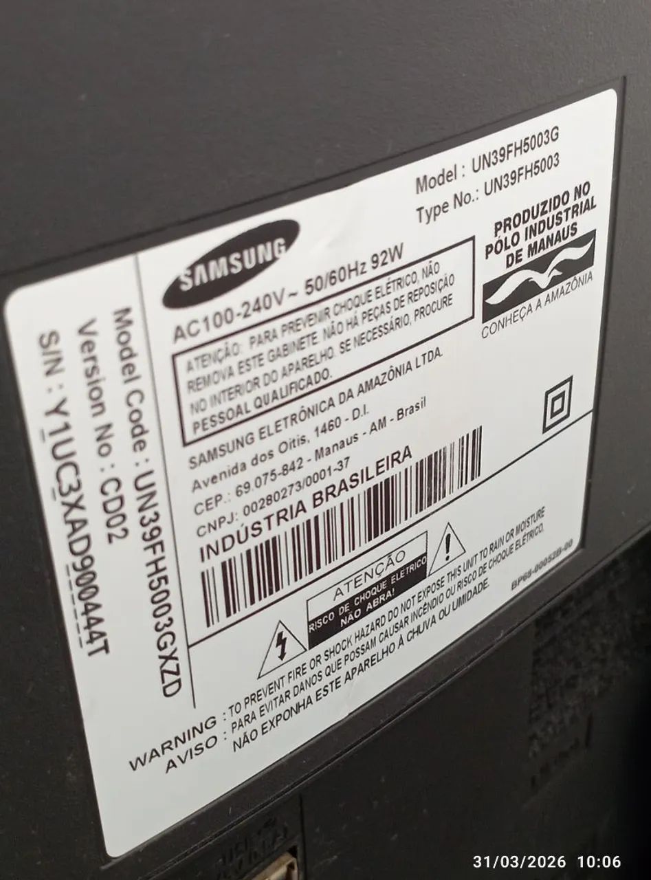 TV Samsung 39 polegadas FH 5003 em bom estado.  - Foto 4