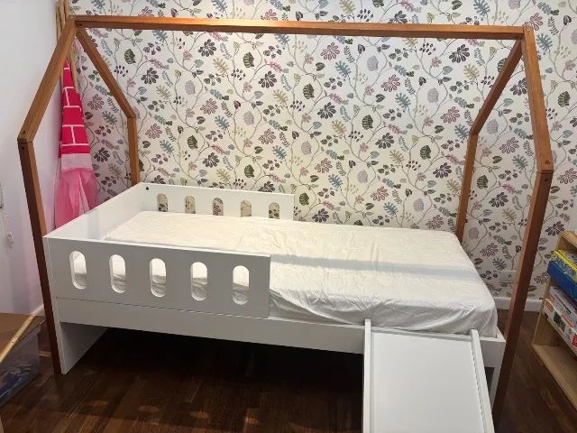 Cama infantil casinha com escorregador - Foto 2