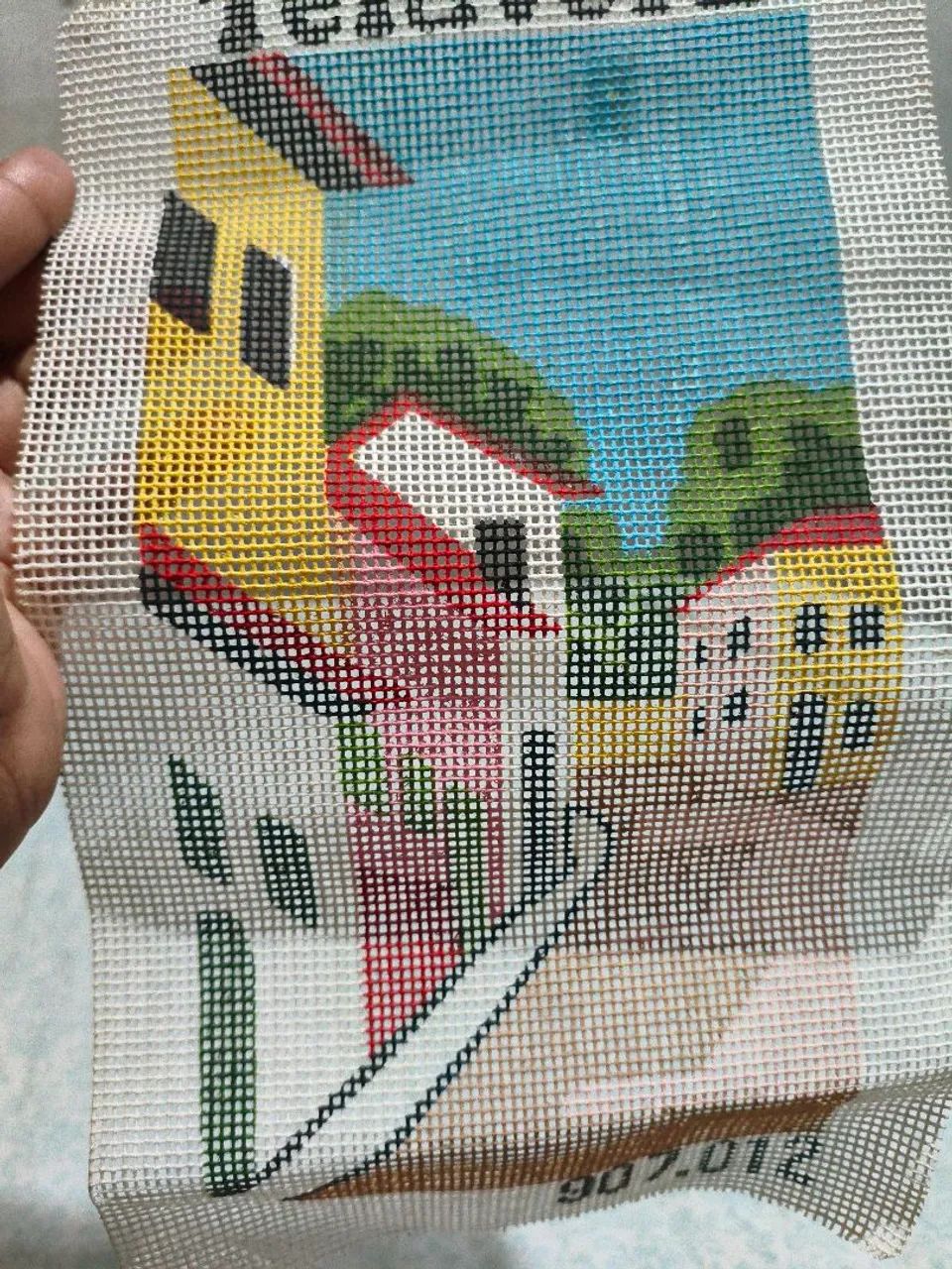 Tela para bordar cidade 15cm x 18,5cm - Foto 3