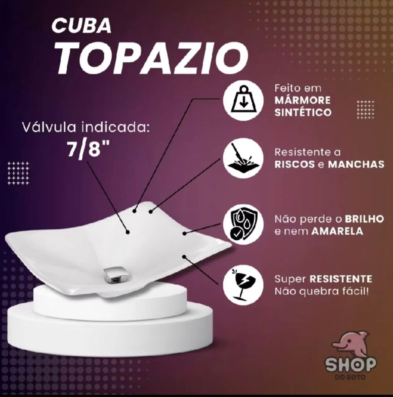 Cuba de sobrepor retangular  - Foto 3