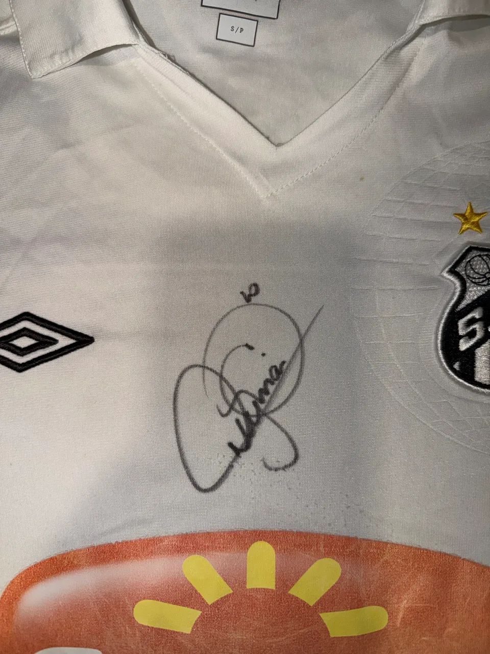 Camisa Santos 2010 P Autografada Neymar - Foto 4