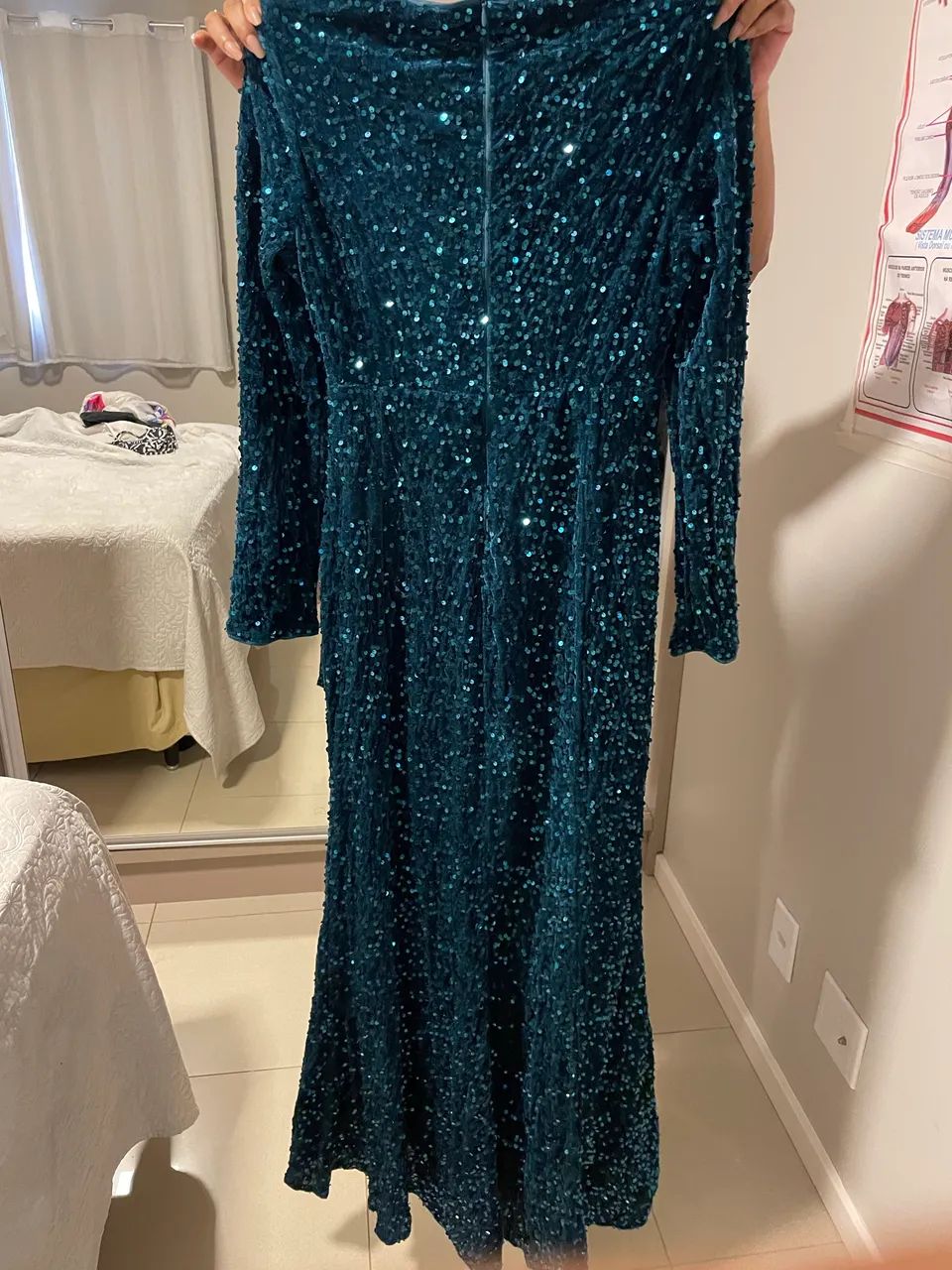 Vestido social azul  - Foto 3