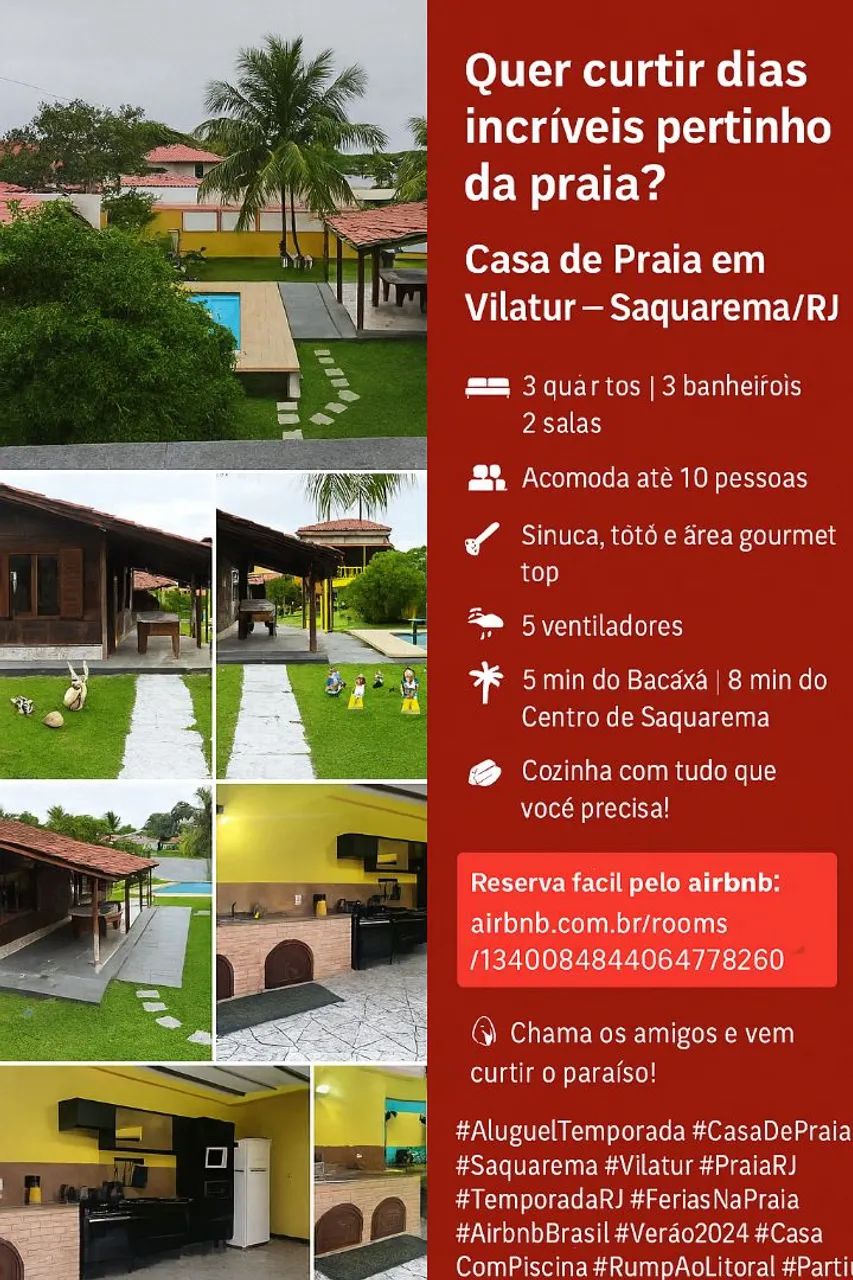 Casa de praia Vilatur saquarema
