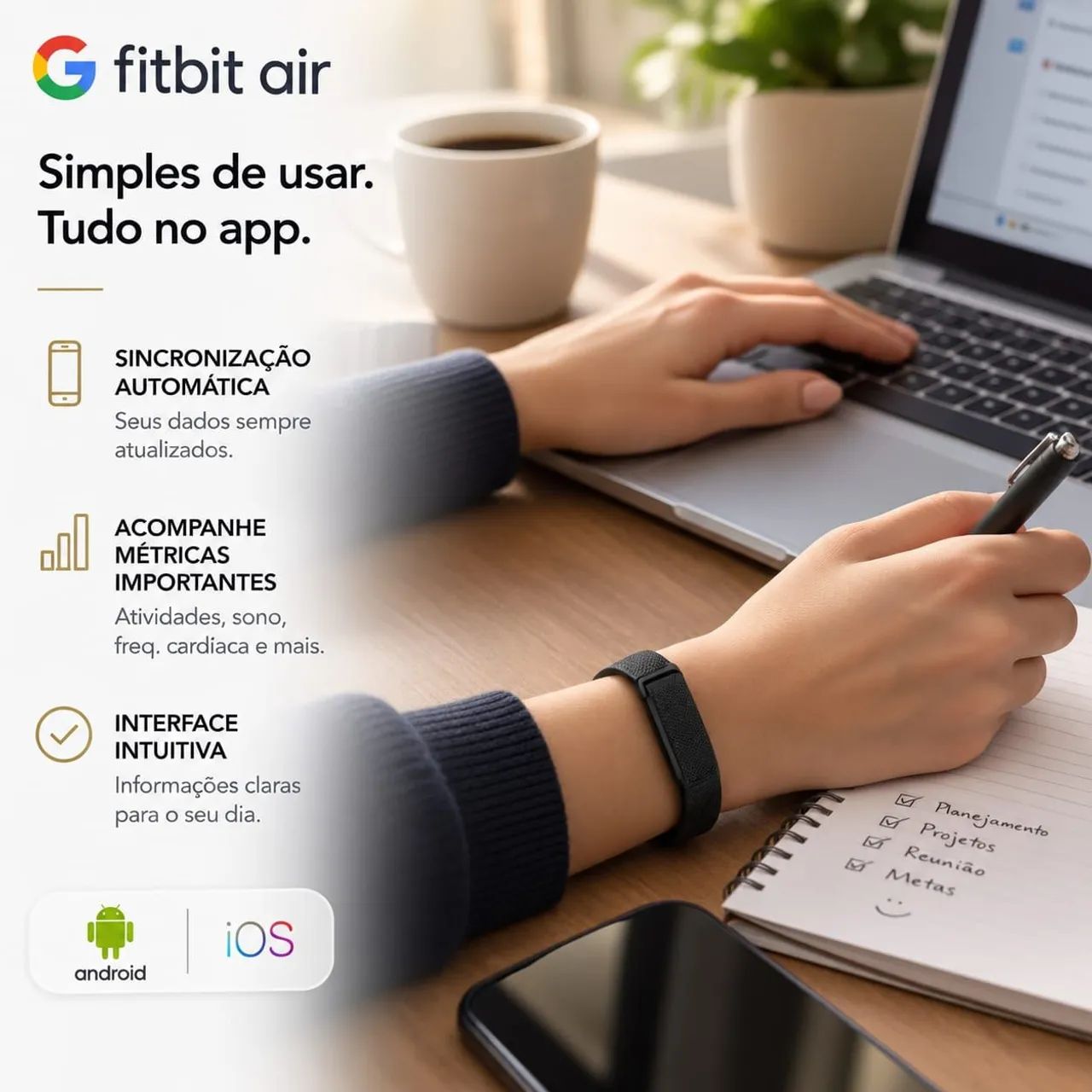 Pulseira Inteligente Google Fitbit Air GW9C8  - Foto 2
