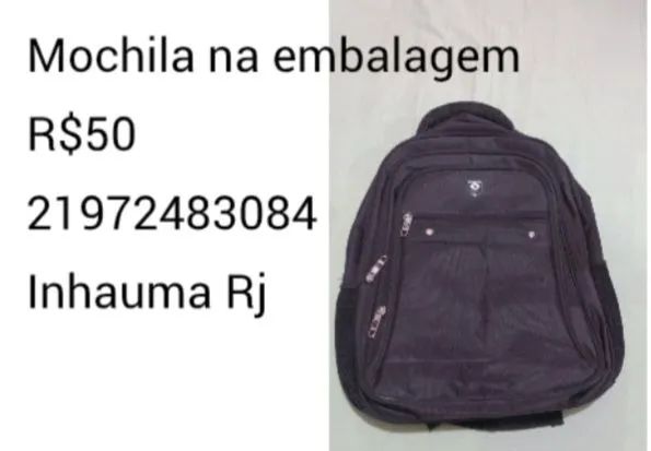 Mochila na embalagem 