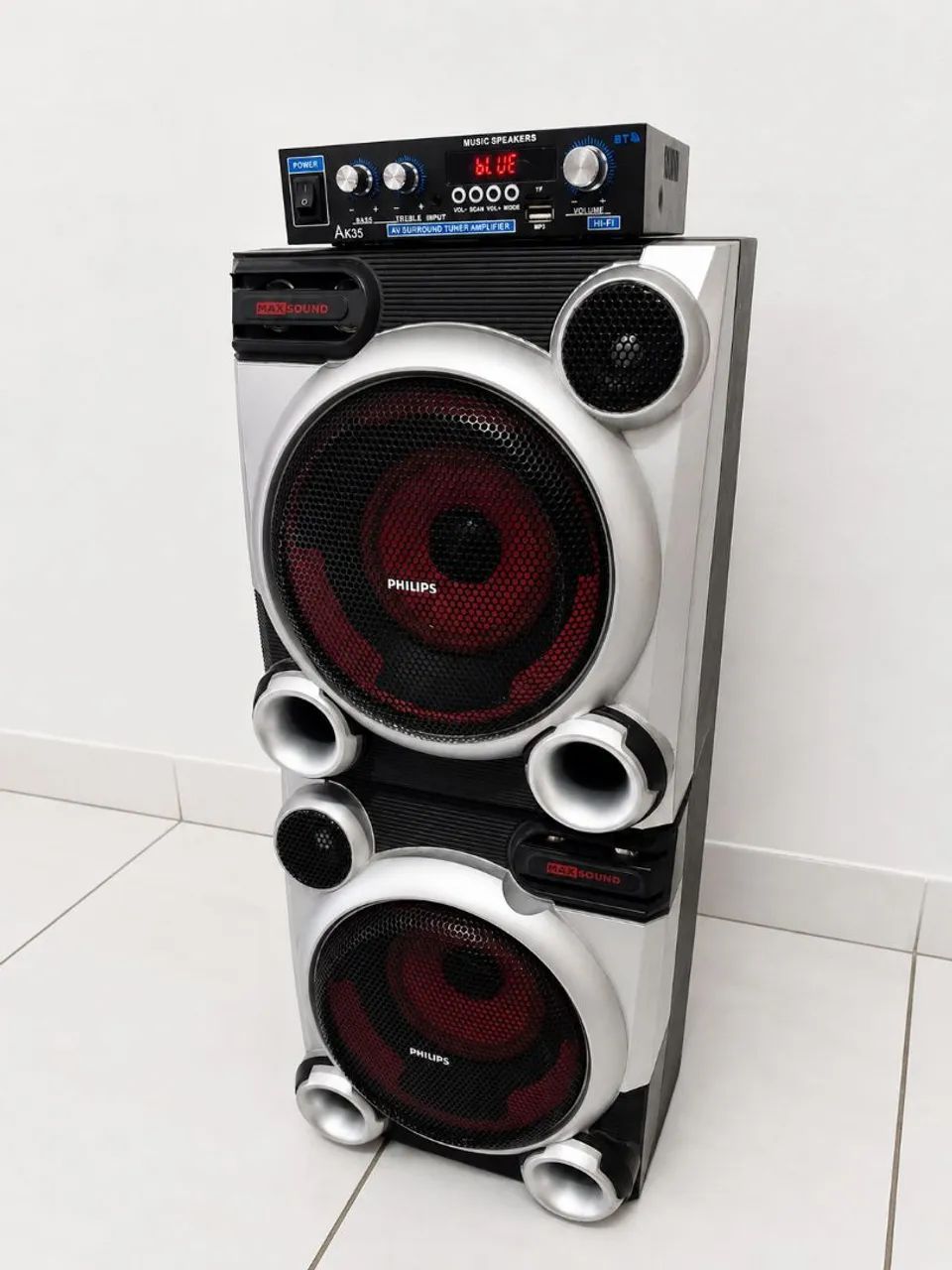 Som residencial com amplificador bluetooth 300w - Foto 2